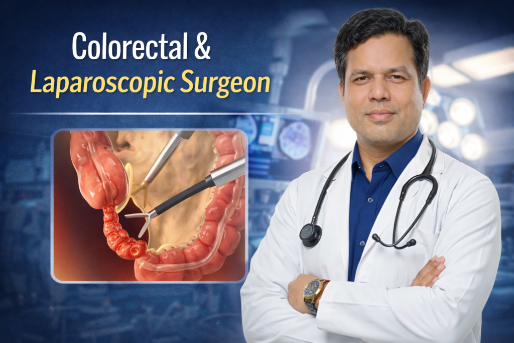 Dr. Sanjiv Warkhede colorectal and laparoscopic surgeon Best Piles Doctor in Jabalpur