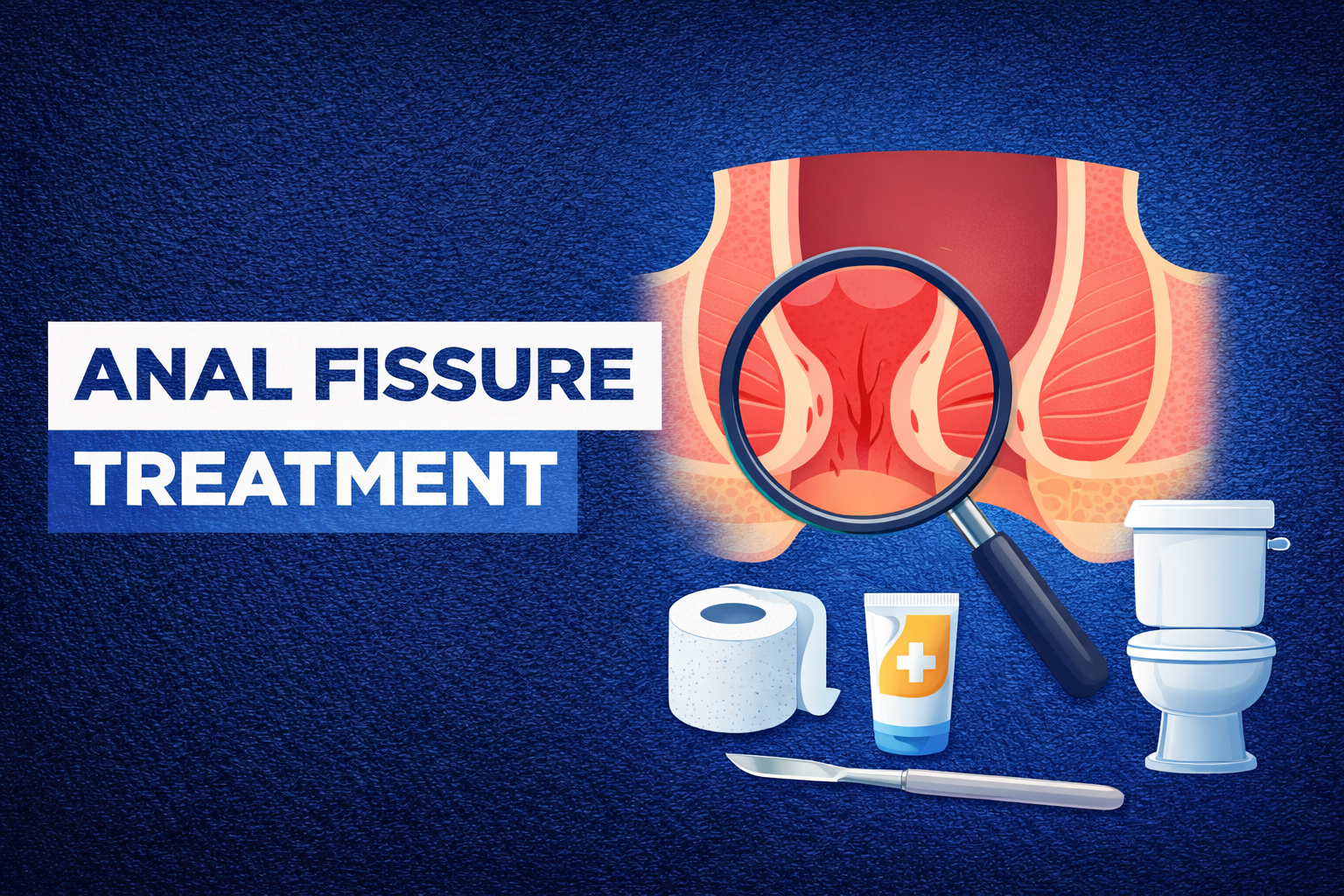 Anal fissure treatment illustration by Dr. Sanjiv Warkhede Best Piles Doctor in Jabalpur