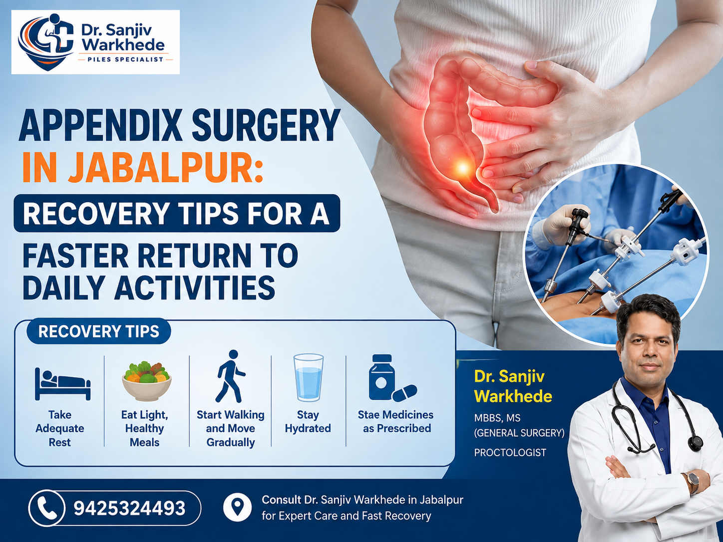 Appendix Surgery in Jabalpur – Recovery Tips for a Faster Return to Daily Activities